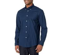 Brooks Brothers Camisa deportiva de manga larga con botones para hombre, no necesita planchado, marino, Large