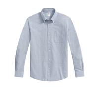 Brooks Brothers - Camisa deportiva Oxford azul de corte regular para el viernes- con cuello tipo polo - Shirts - Hombre - Azul - M -