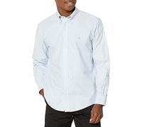 Brooks Brothers Camisa Deportiva Oxford elástica sin Planchado para Hombre, Manga Larga, Lisa, no Necesita Planchado, Camiseta Deportiva Oxford de Manga Larga, Color Liso, Azul Claro, XXL