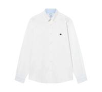 Brooks Brothers - Camisa Oxford de corte regular sin planchado con botones - Shirts - Hombre - Blanco - S -