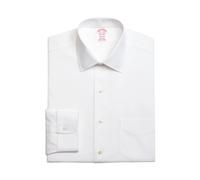 Brooks Brothers- Camisa Oxford Pinpoint Supima Regular Fit Non-Iron con Cuello Ainsley- Shirts- Hombre- Blanco- XS- Camisa Oxford Pinpoint Supima Regular Fit Non-Iron con Cuello Ainsley