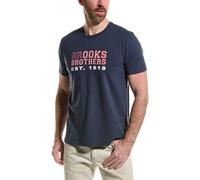 Brooks Brothers Camiseta con logotipo de la bandera, 196651 Azul Oscuro, Large