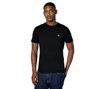 Brooks Brothers Camiseta de algodón Supima de Manga Corta con Cuello Redondo y Logotipo para Hombre, Negro, M