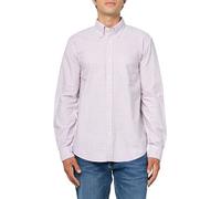 Brooks Brothers Friday Oxford Long Sleeve Pattern Sport Shirt Suéter pulóver, Blanco/Rojo Tattersall, XL Hombres