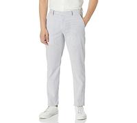 Brooks Brothers Men's Cotton Seersucker Slim Fit Pants, Blue/Ivory Stripe