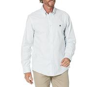 Brooks Brothers Non-Iron Long Sleeve Button Down Sport Shirt Camisa Abotonada, Azul (Soft), L para Hombre