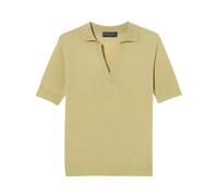 Brooks Brothers - Polo de punto de mezcla de seda con cuello Johnny - Knitwear - Mujer - Verde - S -