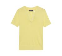 Brooks Brothers - Polo de punto Henley de viscosa Pointelle - Knitwear - Mujer - Amarillo - XS -