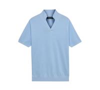 Brooks Brothers - Polo de Punto Piqué con Cuello Abierto - Knitwear - Hombre - Azul - S -