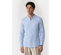 Brooks Brothers Stand Collar Shirt Linen Light Blue Talla: L | Camisas de Trabajo Outlet | Hombre | Blanco