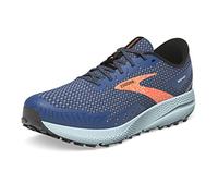 Brooks Calzado de Correr en montaña de Hombre Divide 4 (Medium), Blue/Navy/Firecracker, 42.5 EU