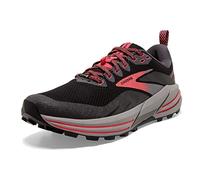 Brooks Calzado de Correr en montaña para Mujer Cascadia 16 GTX (Narrow), Black/Blackened Pearl/Coral, 36.5 EU
