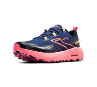 BROOKS Cascadia 18, Sneaker Mujer, Gris Azul/Rosa/Lima Soleado, 38.5 EU