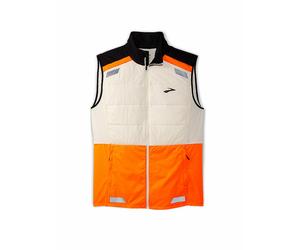 BROOKS Chaleco de running para hombre Run Visible Insulated 2.0 naranja | L