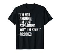 Brooks Cita Divertido Cumpleaños Personalizado Nombre Idea Ingeniero Camiseta