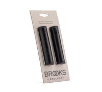 Brooks England Willow - Empuñadura de Piel para Bicicletas urbanas y de Trekking, Color Negro