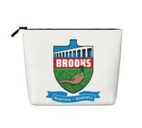 Brooks Flag - Bolsa de maquillaje de lino sintético ligera para viaje
