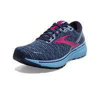 Brooks Ghost 14 Neutral - Tenis de Correr para Mujer, Peacoat/Blissful Blue/Fucsia, 38.5 EU