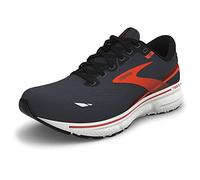 Brooks Ghost 15, Running Shoe Hombre, Ebony/Black/Spicy Orange, 45.5 EU