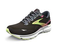 Brooks Ghost 15, Running Shoe Mujer, Black/Ebony/Sharp Green, 37.5 EU