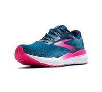 Brooks Ghost 16 GTX, Sneaker Mujer, Azul marroquí/Rosa/Amarillo, 38 EU