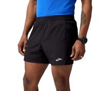 Brooks Pantalones cortos Journey de 12,7 cm para hombre, ligeros, de ajuste de apoyo, con forro interior y almacenamiento seguro, Negro -, Medium