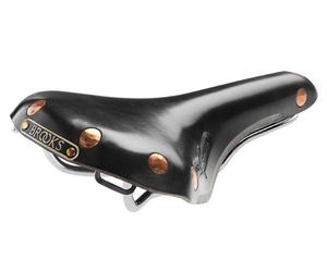 Brooks Swift Cuero Carretera Sillín de Bicicleta Negro Con / Cromo Rieles &