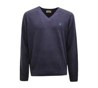 Brooksfield - Suéter de Lana con Cuello en V - Knitwear - Hombre - Azul - M -