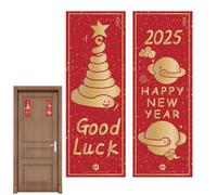 brooksnaji Aparejos del año de la Serpiente 2025, Parejas de decoración de año Nuevo Chino,Disticos Chinos Coloridos | Divertida Bandera de la Puerta de Fiestas, decoración del año de la Serpiente