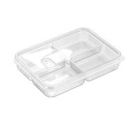 brooksnaji Clear Fridge Storage Container - Airtight Divided Organizer Box