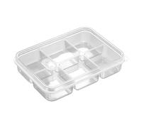 brooksnaji Clear Fridge Storage Container - Airtight Divided Organizer Box