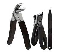 brooksnaji Cortaúñas de dedos para personas mayores, cortador de uñas de ancha con de uñas, 3 juegos de recortador de alto rendimiento para uñas, cortaúñas puntiagudas para hombres y mujeres