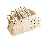 brooksnaji Dot Design Pencil Pouch - Zippered Stationery Organizer