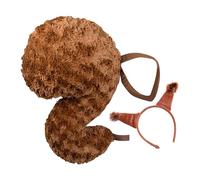 brooksnaji Eichhörnchen-Schwanz Und Ohren-Kostüm, Eichhörnchen-Halloween-Kostüm, Tierohren Und Schwanz Kostümset, Niedliches Eichhörnchen-Kostüm-Zubehör-Set, Tierkostüm-Cosplay Für Und Mädchen