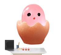 brooksnaji Figura de Juguete de Pollo, pequeños Pollitos de Resina - Pequeña Estatua Decorativa de Pollo Que por la Noche,Muñeca de Pollitos de Resina de Dibujos Animados, cáscara de Huevo