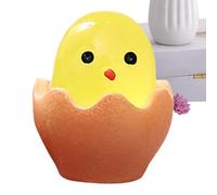 brooksnaji Figuras de polluelos pequeños,figura de juguete de polluelo - Glow At Night Animales Pequeños Paisaje Adorno Artesanía | de pollitos de resina de dibujos animados, cáscara de huevo