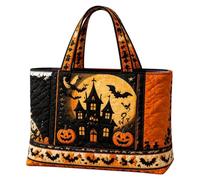 brooksnaji Halloween Tote Bag - 3D Quilted Large Capacity Handbag