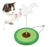 brooksnaji Juguete de plumas de gato | Tablero de rascar vertical de sisal para gatos, tablero de rascar para gatos, juguete interactivo de plumas para gatos que se divierten jugando