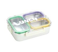 brooksnaji Lunch Container Box - 3 Compartment Food Storage Meal Carrier
