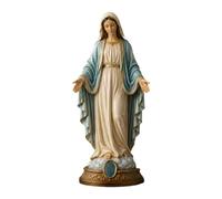 brooksnaji Mary Statue 8 Inch - Resin Catholic Blessed Mother Figurine