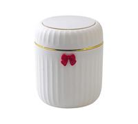 brooksnaji Mini cubo de basura de escritorio: tapa compacta portátil activada por prensa, contenedor de viaje | Solución de basura para interior del coche, para hogar, la oficina, baño, la sala