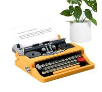 brooksnaji Modelo De Máquina De Escribir Retro - Conjunto De Bloques De Construcción, Juguetes De Máquina De Escribir para Colecciones | Un Kit De Ensamblaje Adultos Que Se Pueden Usar como