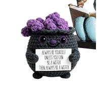 brooksnaji Positive Halloween Crochet Doll - Soft Inspirational Desk Decor