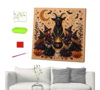 brooksnaji Rhinestone Painting Kit - Halloween Ghost Pearl Art Craft Set