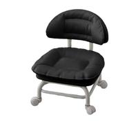 brooksnaji Rolling Backrest Chair - Compact Armless Mini Chair with Casters