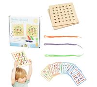brooksnaji Threading Toy - Cuerdas de Madera, Juguete Educativo | Actividad Infantil con diseño Duradero, desarrolla la coordinación Mano-, Defensa, concentración, Habilidades cognitivas