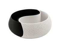 brooksnaji Trinket Dish - Black White Double Compartment Storage Tray