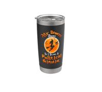 Broom Broke So I Became A Political Scientist Halloween Vaso térmico de acero inoxidable de doble pared
