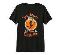 Broom Broke So I Became An Engineer Halloween Costume Camiseta Premium