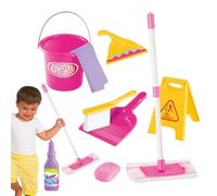 Broom Cleaning Set - ABS Standard Size Pretend Play | Kids Housekeeping Cleaning Toy Set, Role Play Broom Mop Dustpan Kit For Boys Girls Age 3+ Home Use | Kids Learning